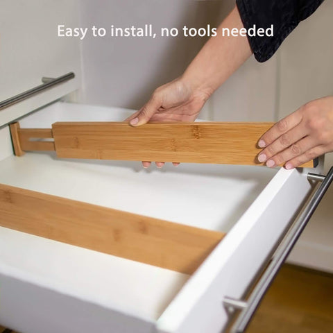 Fabsome baby clothes drawer organizer with separated sections.