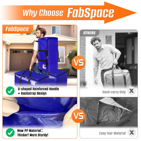 FabSpace 25-gallon capacity bag suitable for clothing and bedding