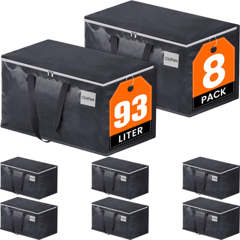 Fabspace 93L moving bag with front pocket for quick label access.