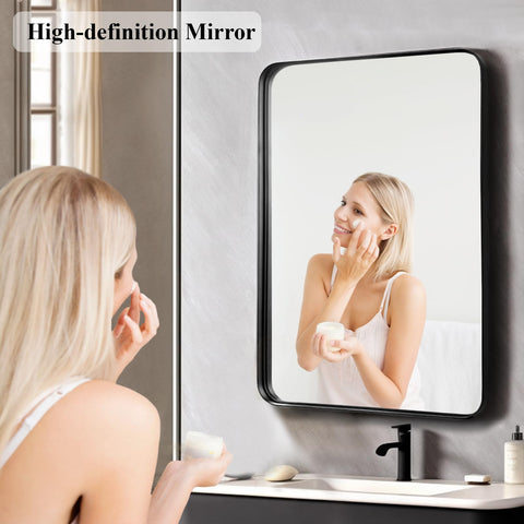 Fabuday angle-view mirror reveals flush wall mount and matte frame