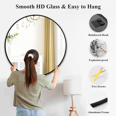 Fabuday entryway round mirror wall mount demonstrating versatile decor for foyers