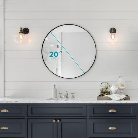 Fabuday round hallway mirror offers simple elegance and brighter walls.
