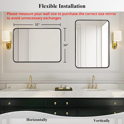 Fabuday wall-mounted vanity mirror brightening the bathroom