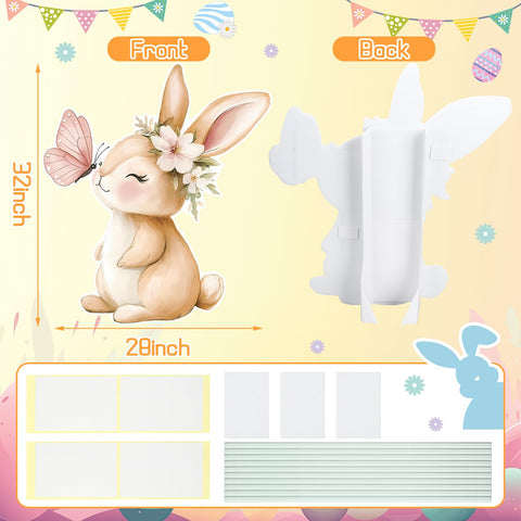 Faccito Bunny Backdrop cardboard-structure ensures durable indoor or outdoor use