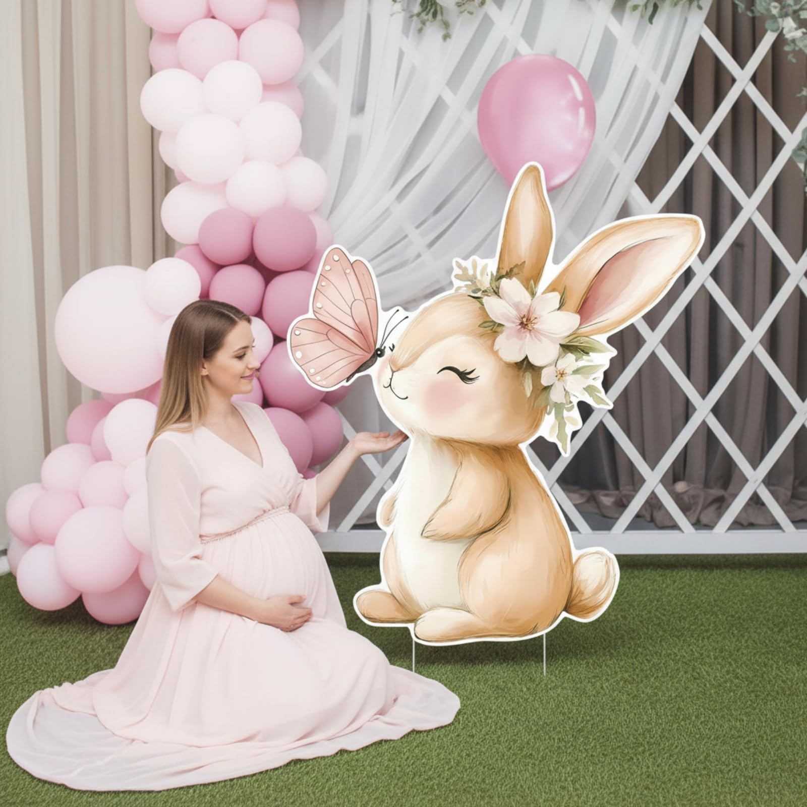 Faccito Bunny Backdrop multicolor-palette adds vibrant ambiance to celebrations