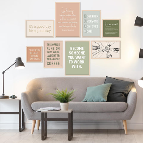 Faccito colorful minimalist decor adds visual enjoyment to any workspace.