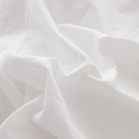 FACE TWO FACE duvet cover zipper and corner ties demonstrate secure fit