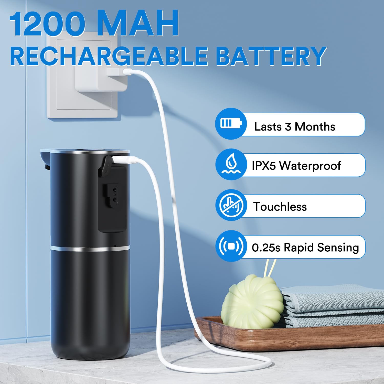 Fachixy 380ml capacity suitable for regular hand and dish soap.