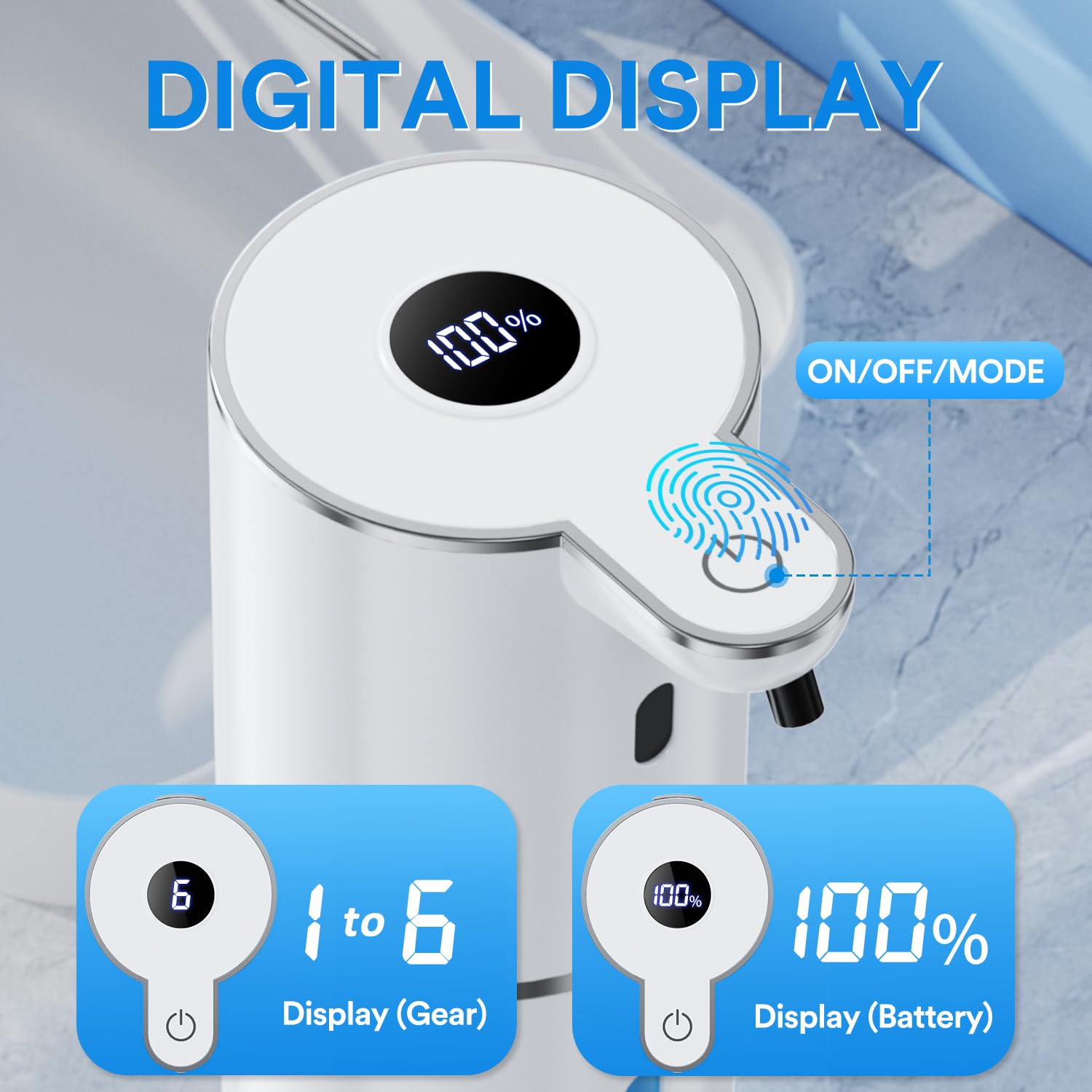 Fachixy automatic soap dispenser digital display highlights level control for family use