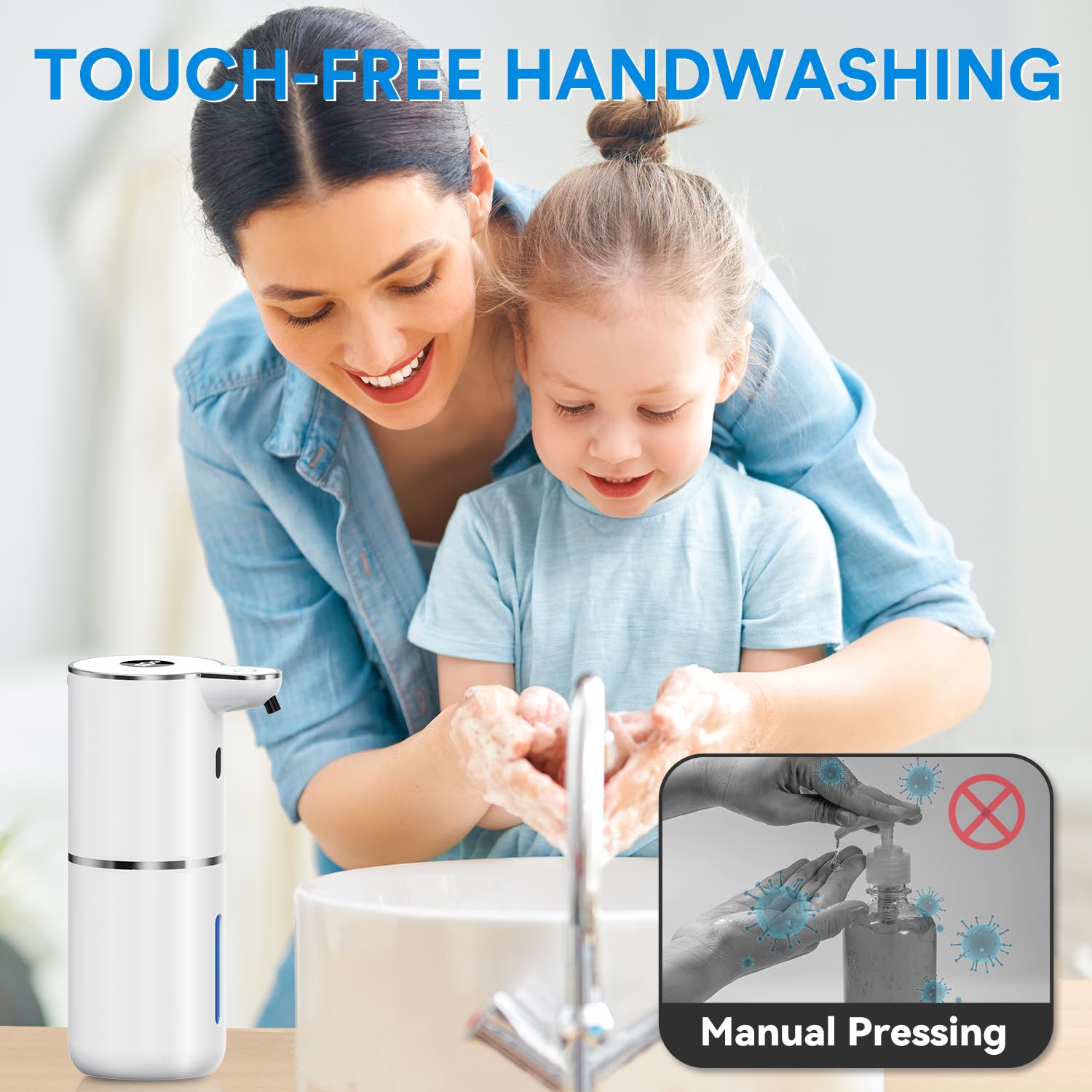 Fachixy dispenser works with hand soap, dish soap, and shampoo
