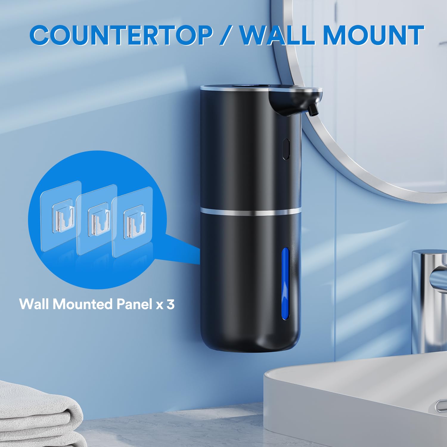 Fachixy wall-mount or countertop setup without drilling.