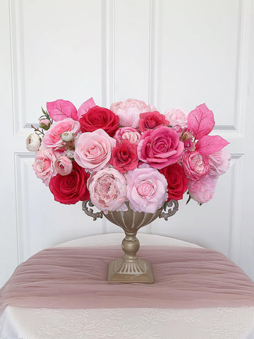 FACINOC DIY flowers pink roses for wreaths garlands and arches.