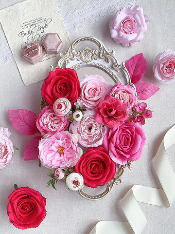 FACINOC wedding centerpieces with pink roses for durable decorative accents.
