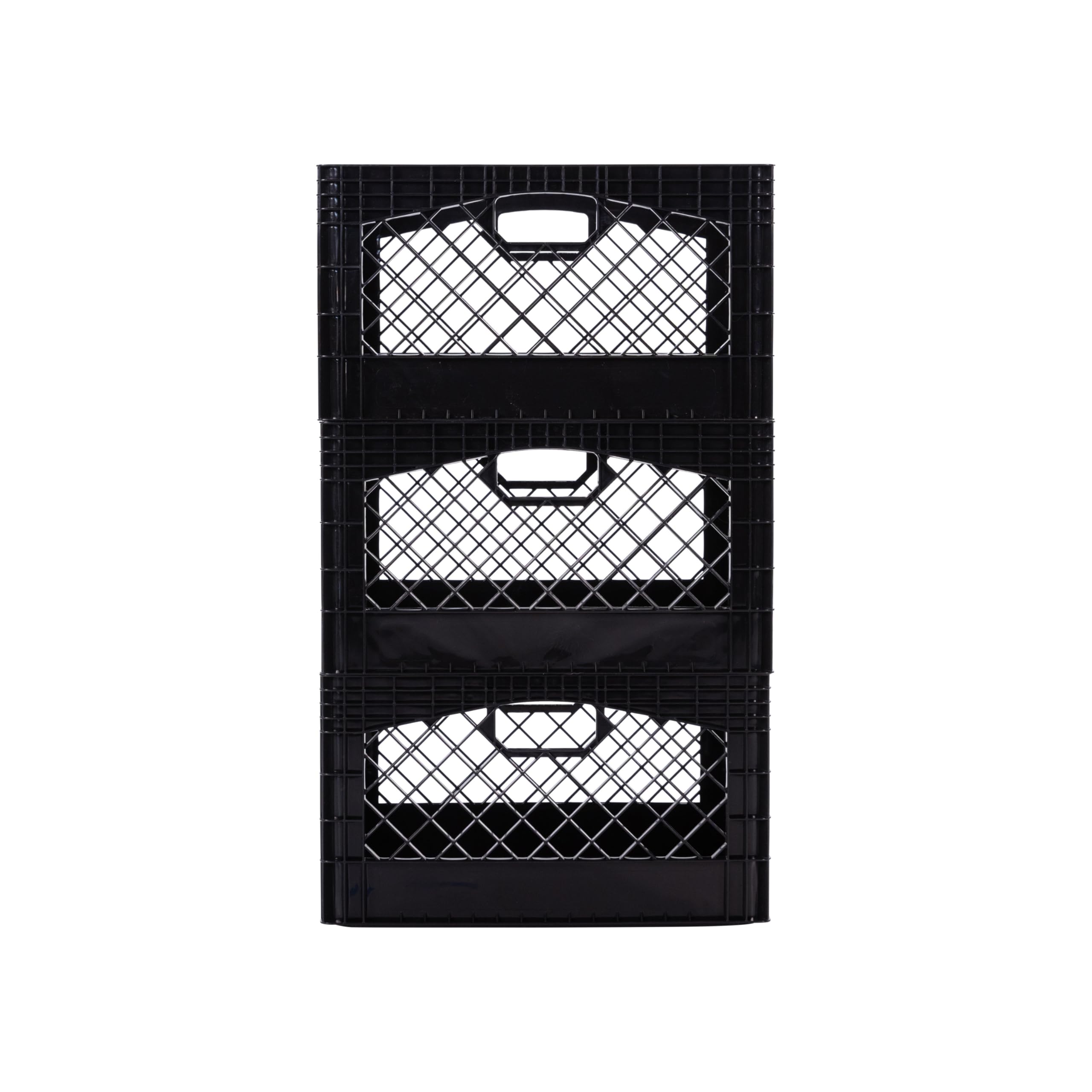 Factory Direct Partners black milk crate visual complements modern home storage