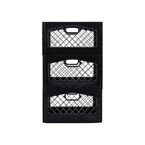 Factory Direct Partners black milk crate visual complements modern home storage