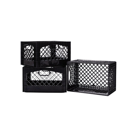 Factory Direct Partners garage storage milk crate shown with tools and supplies
