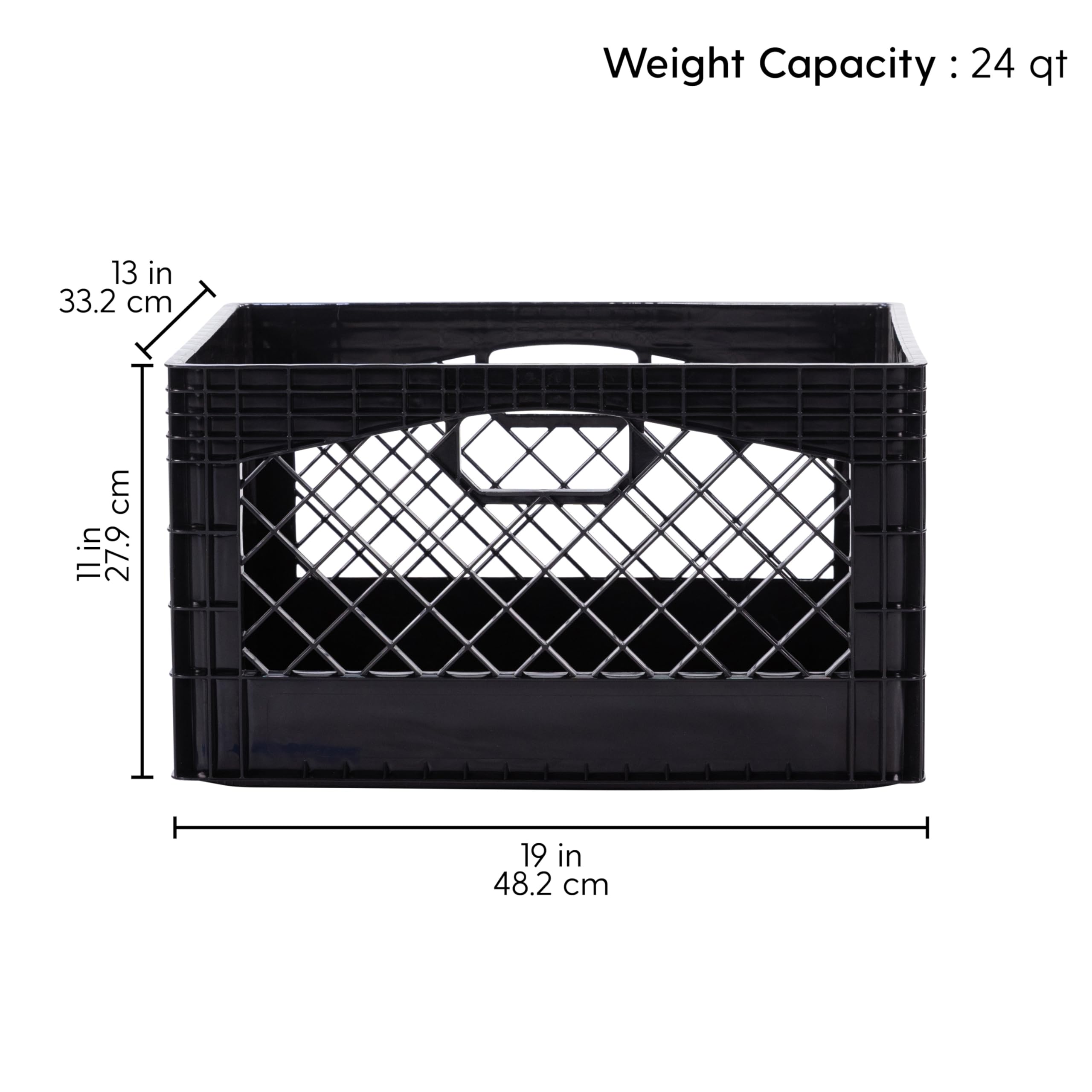 Factory Direct Partners indoor outdoor use milk crate supports versatile storage anywhere