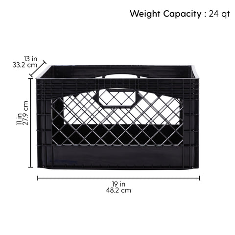 Factory Direct Partners indoor outdoor use milk crate supports versatile storage anywhere