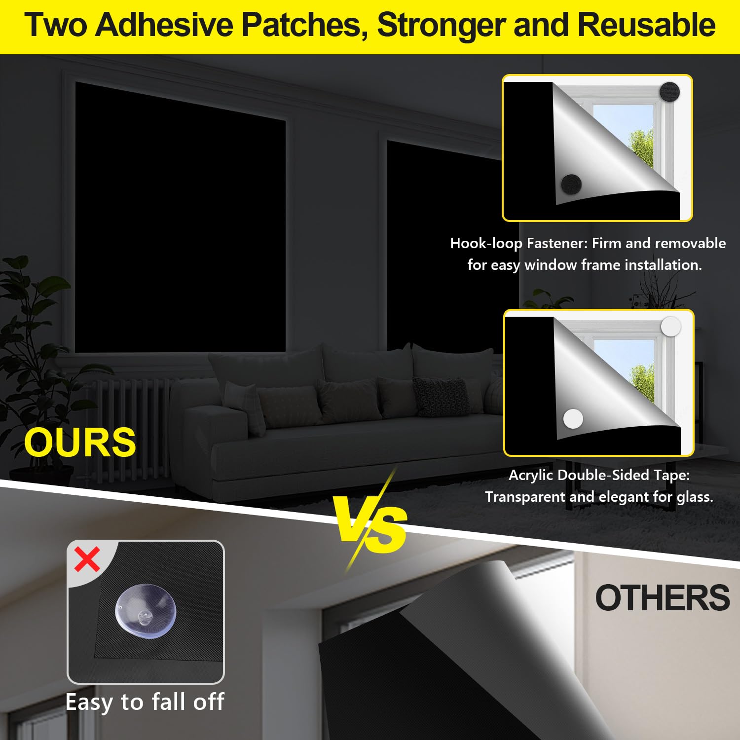 FADOTY easy 3-step installation demonstrated with no drilling required.
