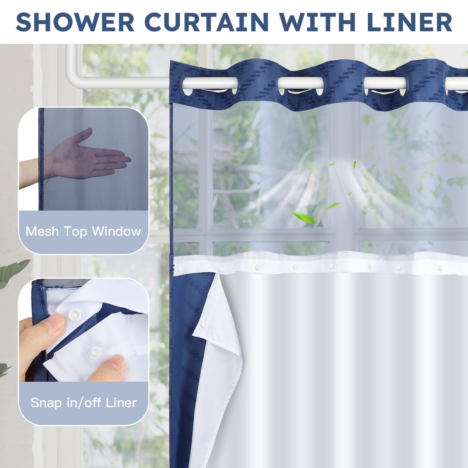FADOTY mesh-top window design lets light in while preserving privacy