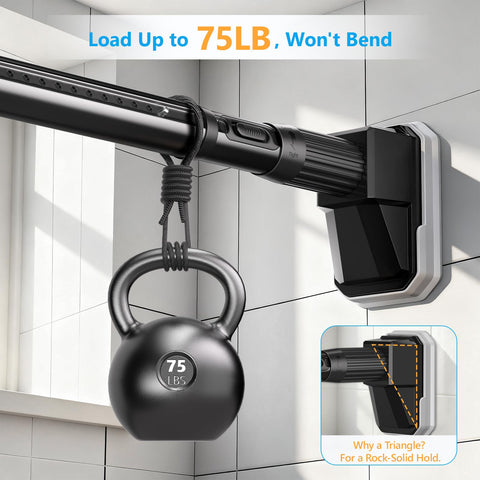 No-drill installation simplifies renter-friendly mounting.