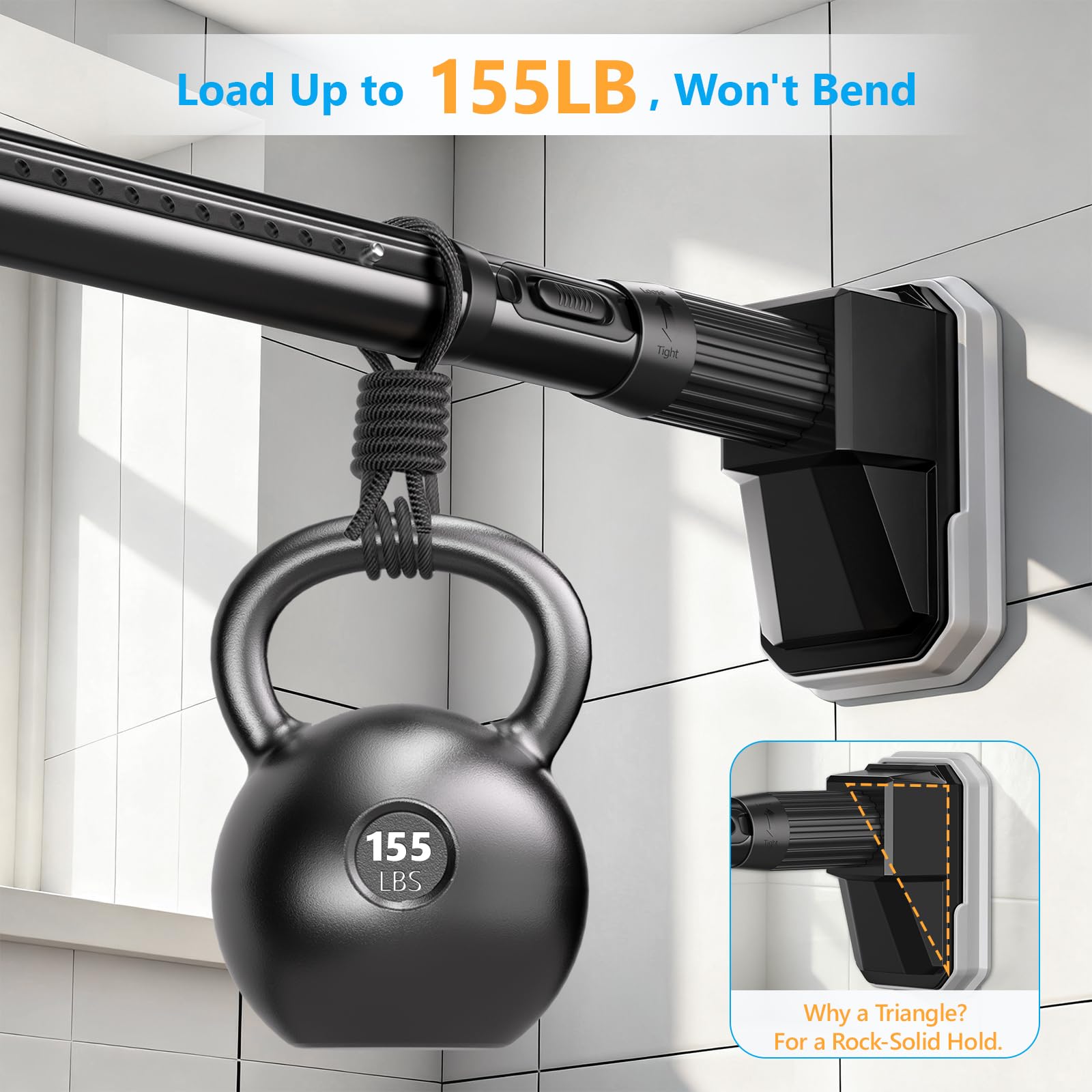 FADOTY no-drill installation ideal for renters and DIY.