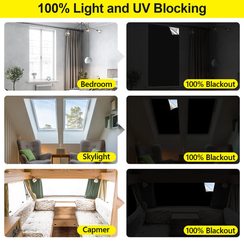 FADOTY window cover installed in a dorm room blocks light effectively.