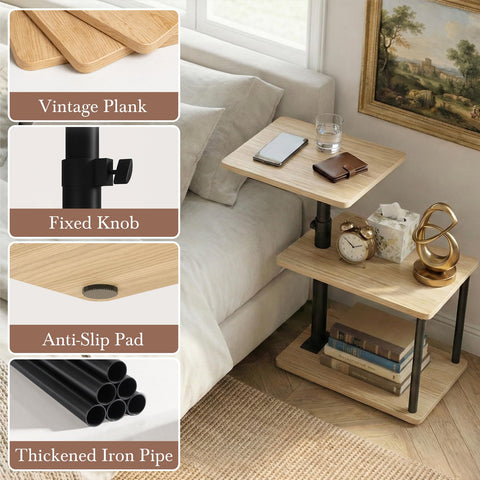 Faesun durable metal frame supports sturdy daily use beside the sofa