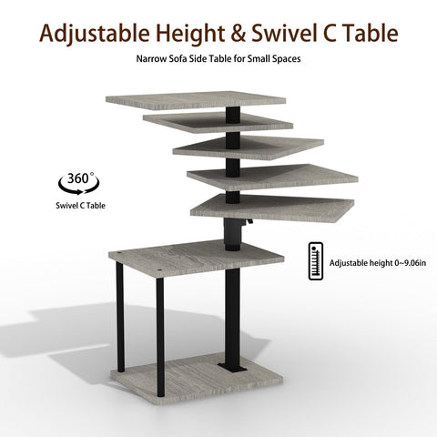 Faesun height-adjustable table from 18 to 33 inches for snacks or laptop.