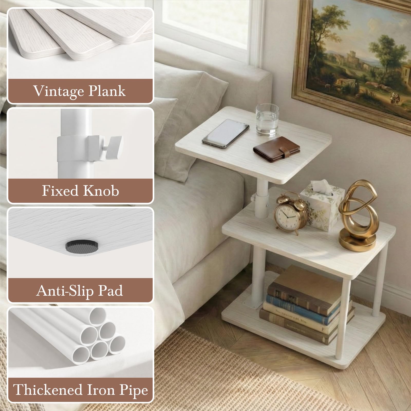 Faesun TV tray table suited for living room setups