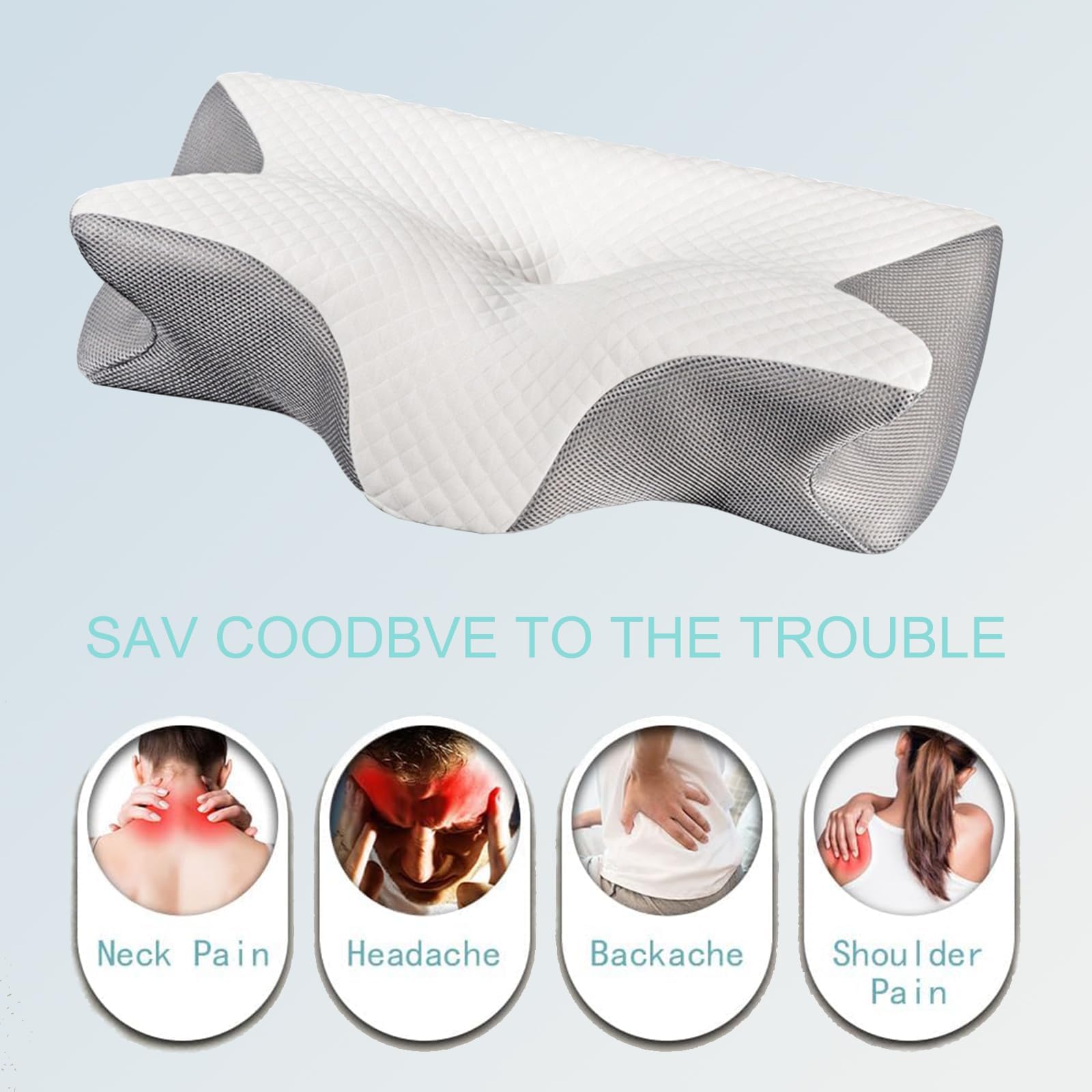 Fagofid Doreve Cloudfaser Pillow memory foam core adapts to your shape.