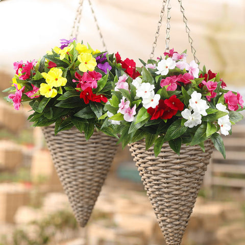 FAICOIA artificial Impatiens pink bloom for balcony displays