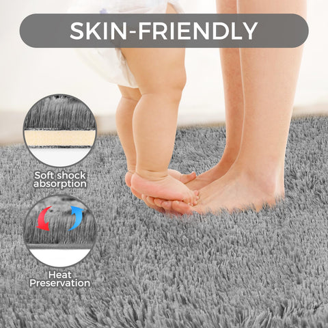 Fairblink 5x8 Durable Anti-Skid Rug helps keep carpets in place for family spaces.