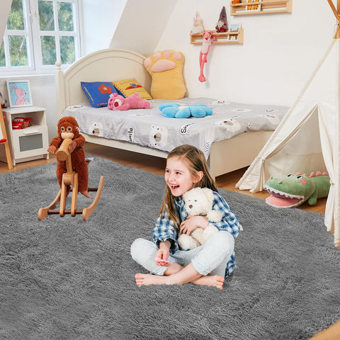 Fairblink 5x8 Modern Dyed Design Rug enhances space with abstract color for contemporary decor.