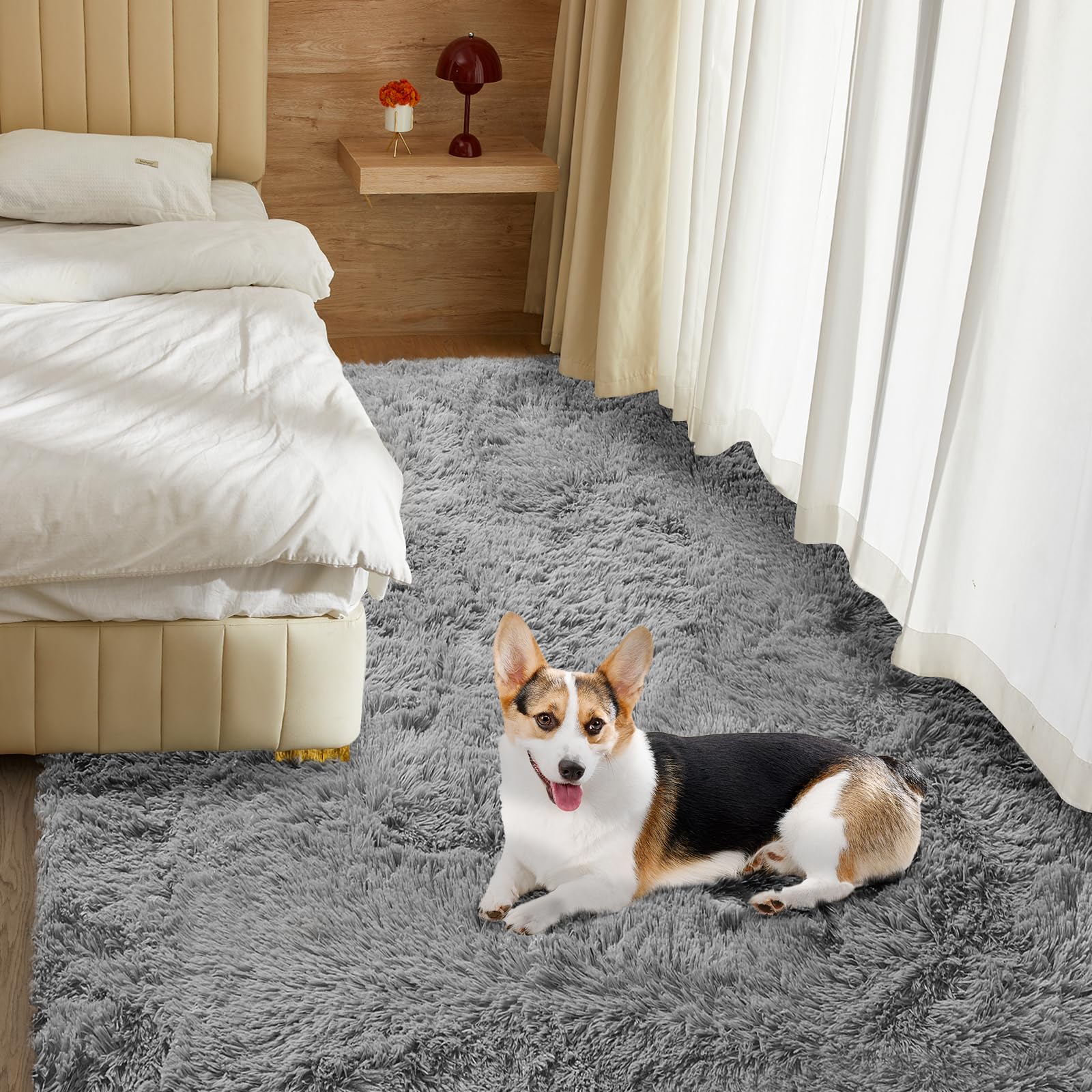 Fairblink 5x8 Warm Cozy Rug in nursery creates a soft play area and soothing ambience.