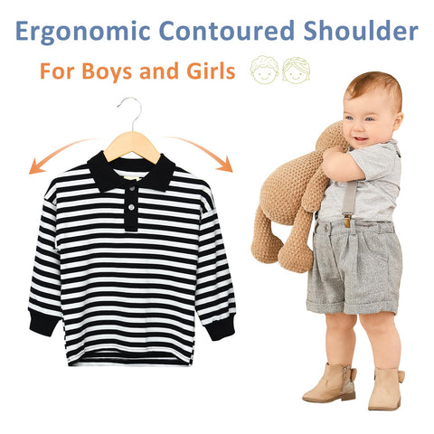 FairyHaus contoured shoulders protect kid clothes from misshaping.