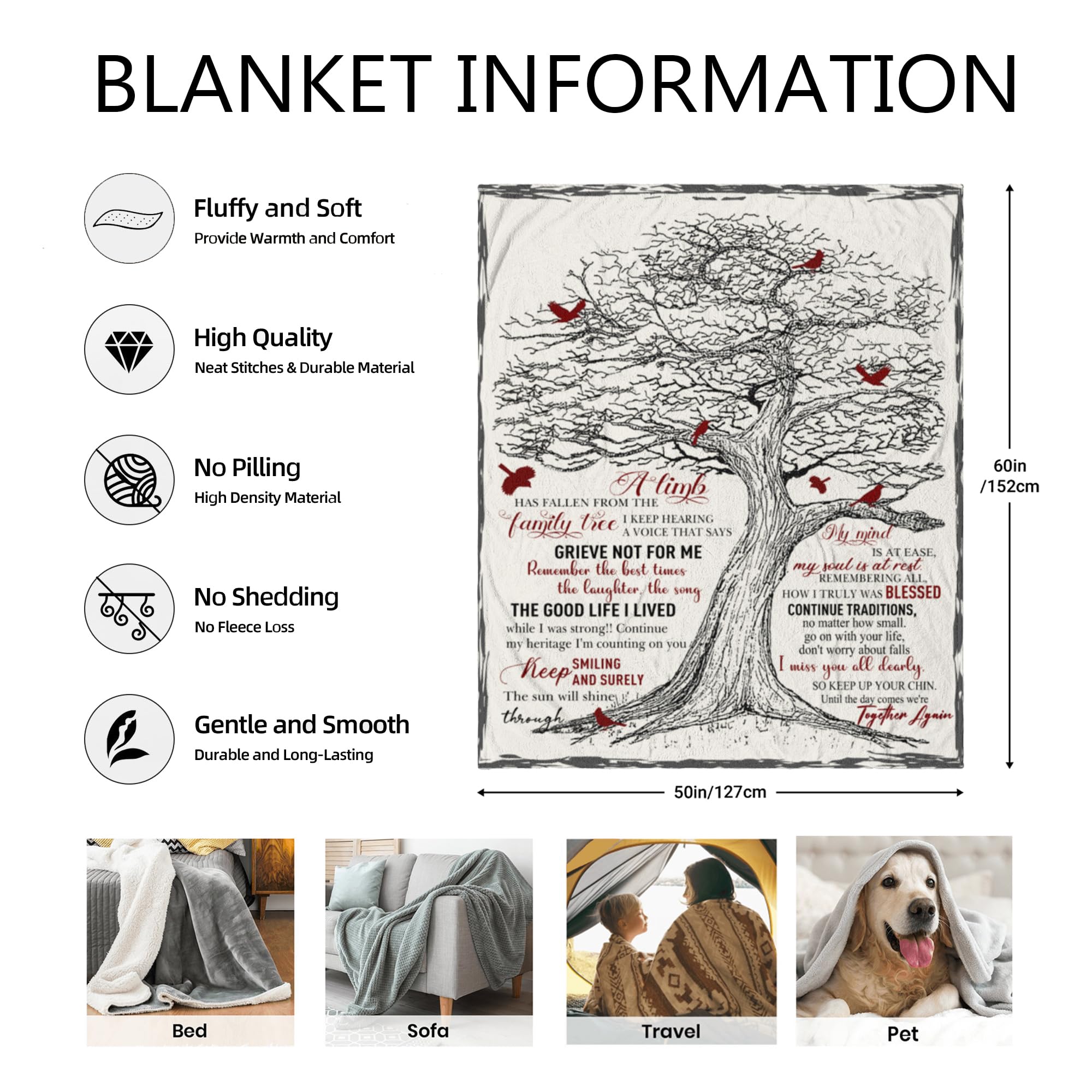 FAIVHSO bed-time relaxation blanket for lounging and comfort