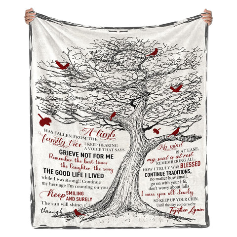 FAIVHSO bereavement blanket folded on bed offering warm comfort