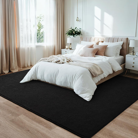 FALARK rug in living room with minimalist decor and soft underfoot comfort.