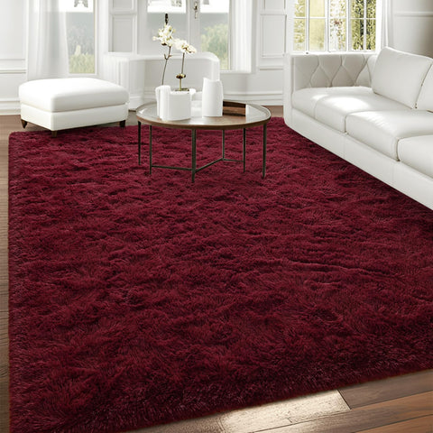 FALARK soft shaggy plush rug with long-lasting color for busy living rooms.