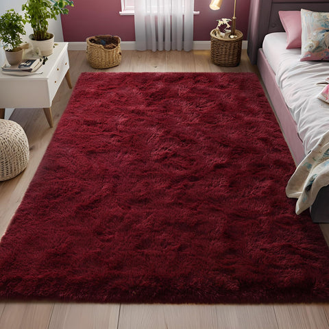 FALARK washable plush rug, easy maintenance for kids and pets.