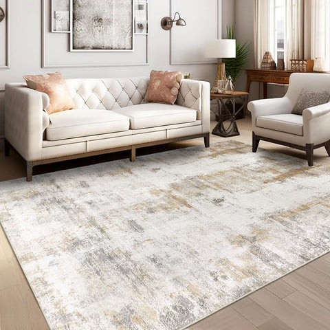 Famibay 5x8 area rug with abstract washable design for easy living room styling