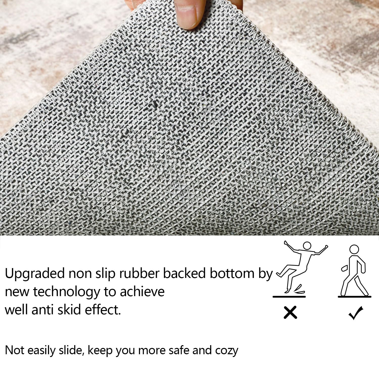 Famibay folded packaging area rug ships flat and unfolds easily