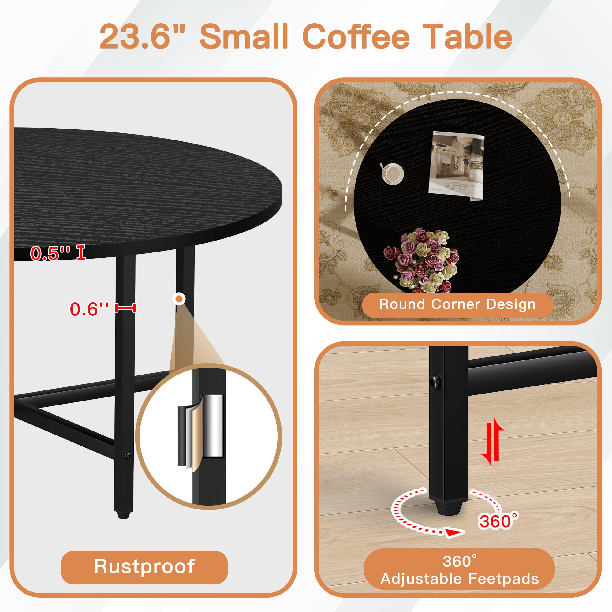 Compact size fits small spaces and balconies for casual use.