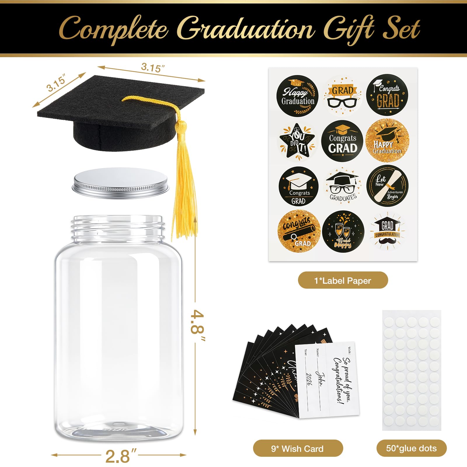 FAMNONE sticker sheet enhances customization of jar decorations.