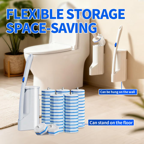 FAMYLI sixty replacement heads pack supports ongoing bathroom cleaning.