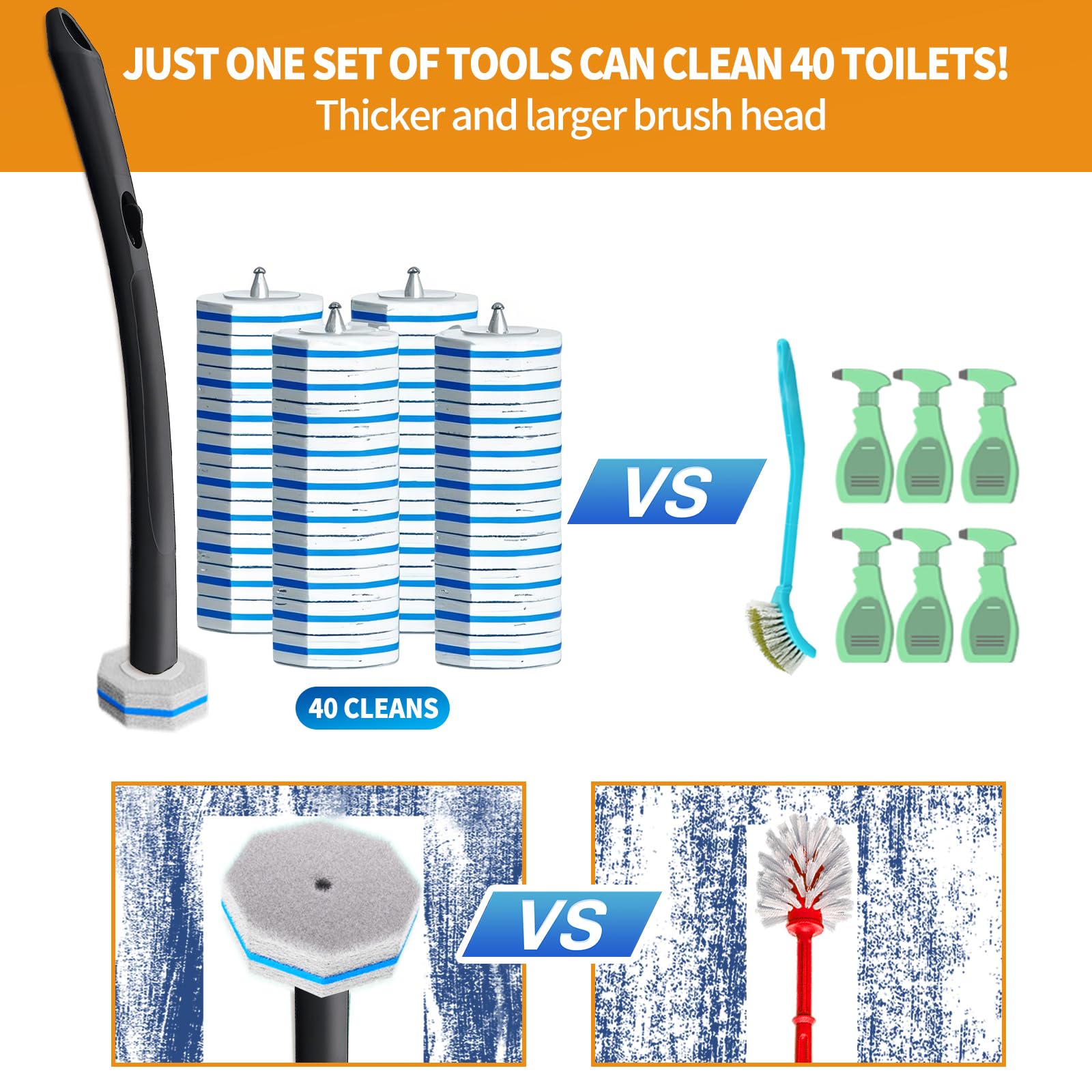 FAMYLI disposable refills allow mess-free bathroom maintenance.
