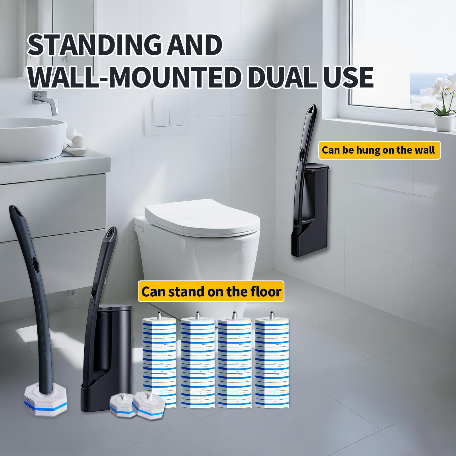 FAMYLI soft sponge block delivers gentle edge cleaning on porcelain surfaces.