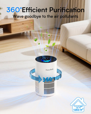 Close-up of FancyBark H14 true HEPA 3‑in‑1 filter for thorough cleaning