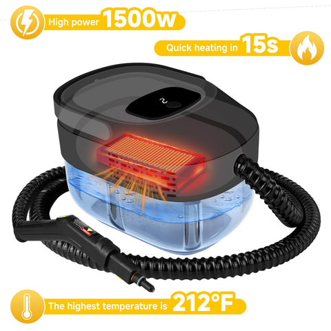 FancyMouse steam cleaner heats up in 15 seconds for quick, chemical-free cleaning sessions